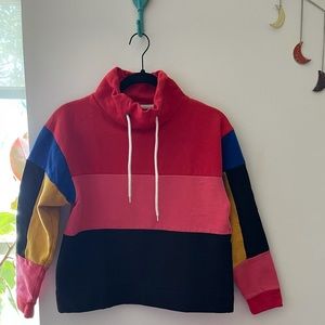 urban outfitters | colorblock mock neck sweatshirt